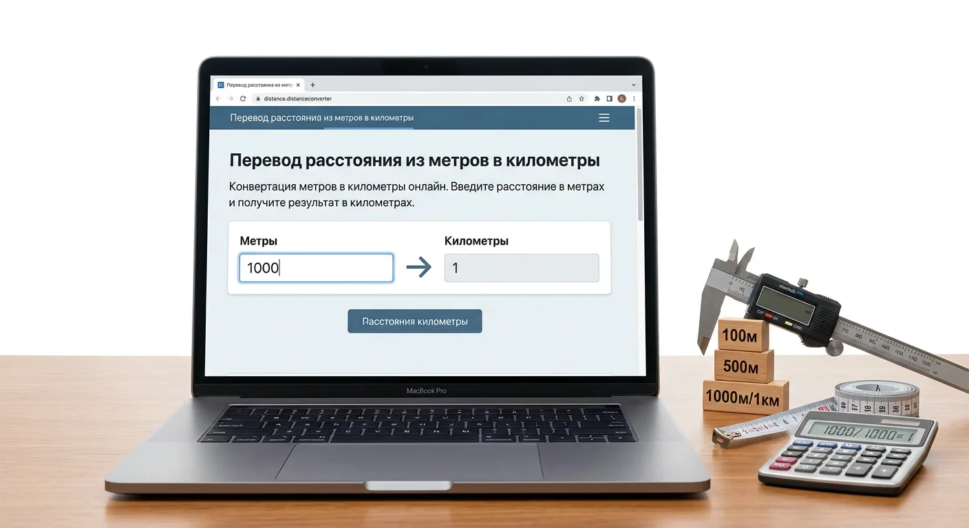 Конвертер метров в километры онлайн