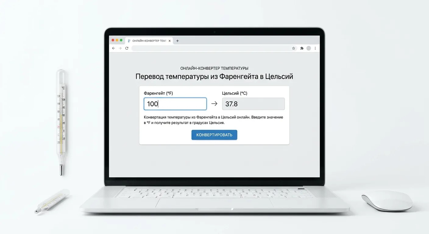 Конвертер Фаренгейта в Цельсий онлайн
