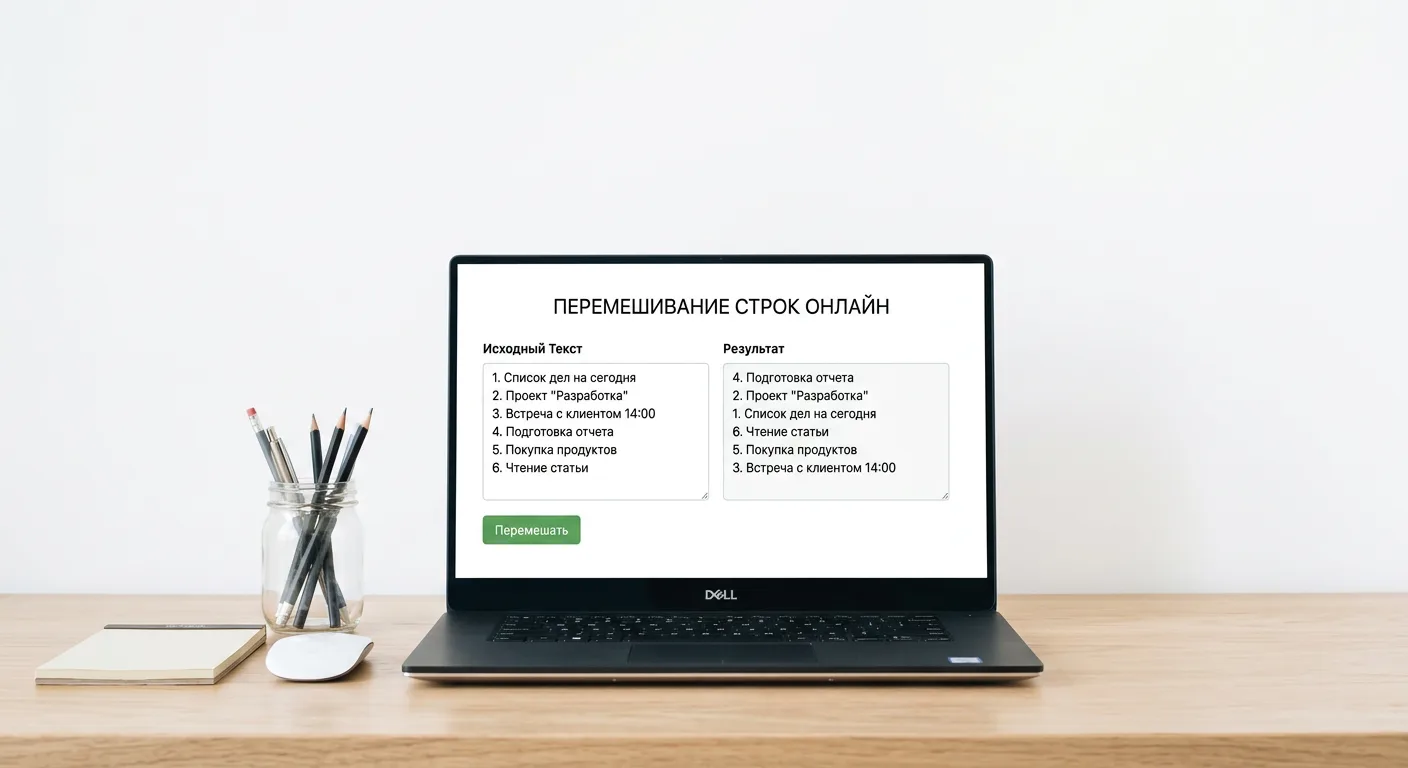 Перемешивание строк онлайн