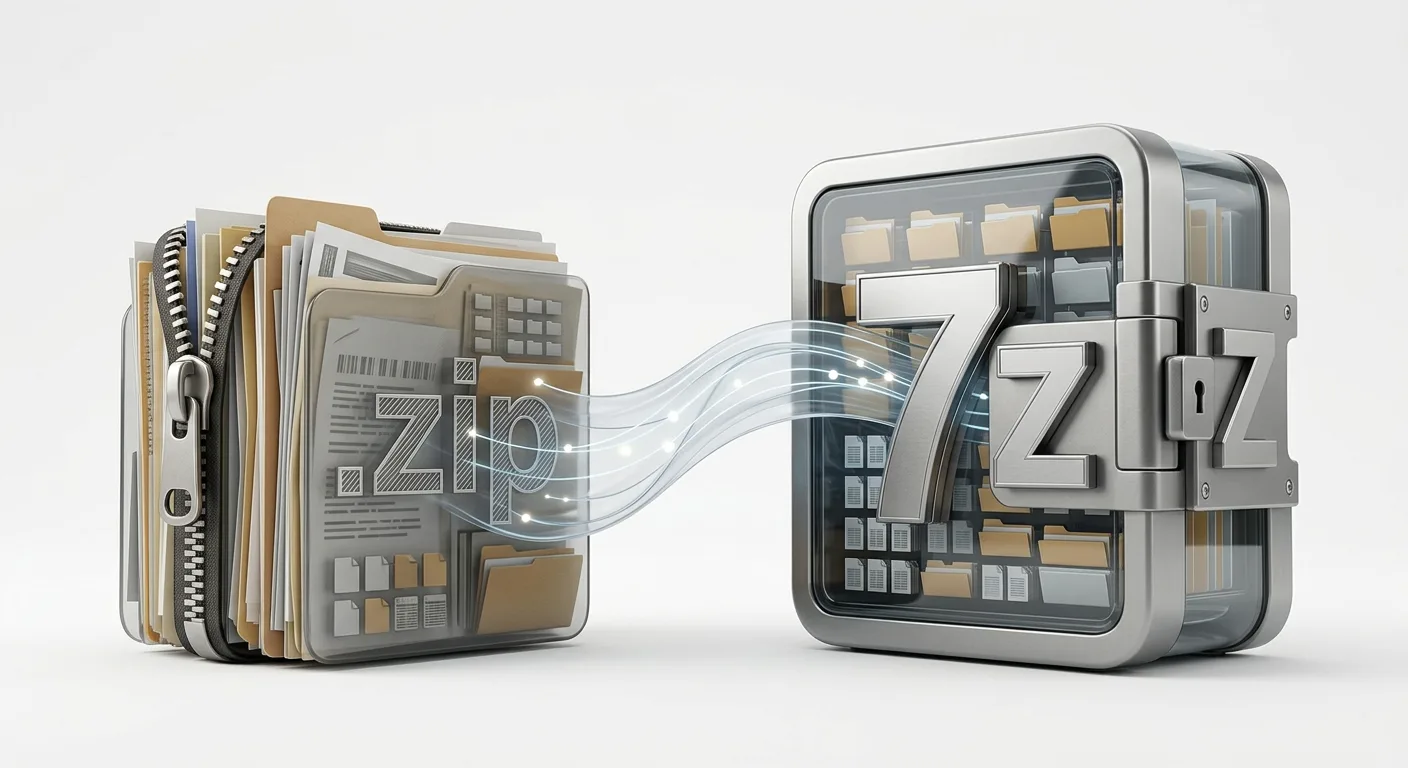 Преобразование ZIP в архив 7Z онлайн