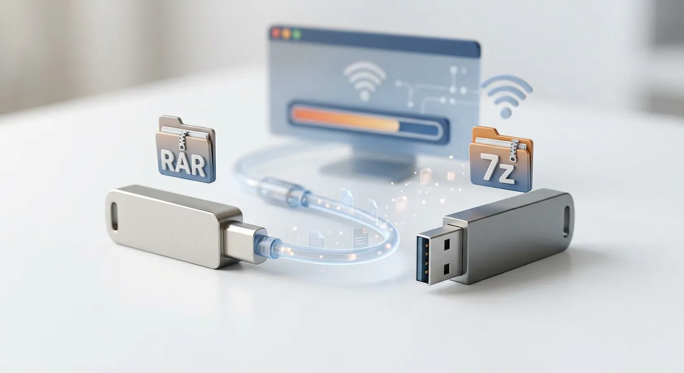 Перевести RAR в 7Z через интернет