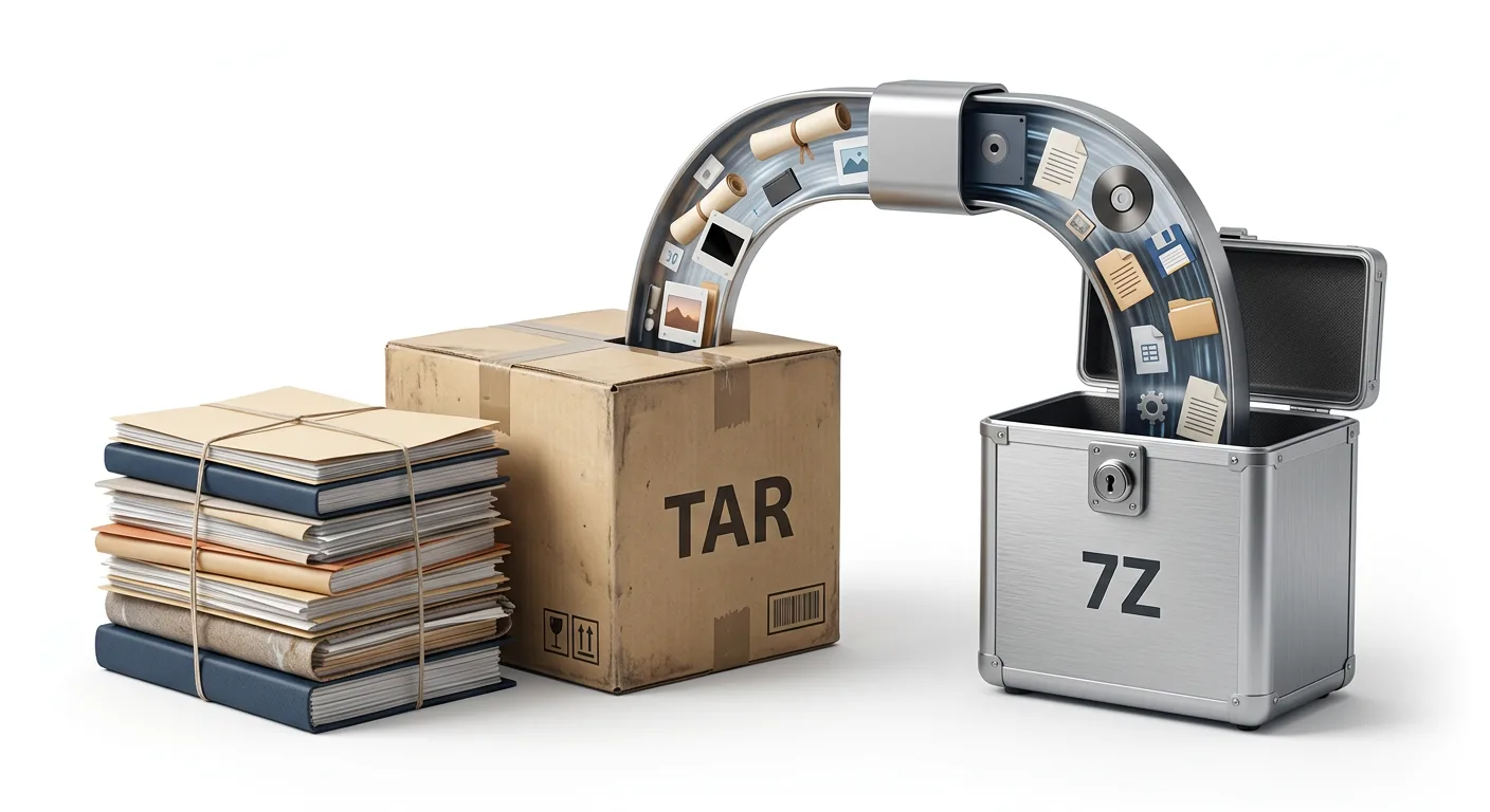 Перевод TAR в архив 7Z онлайн