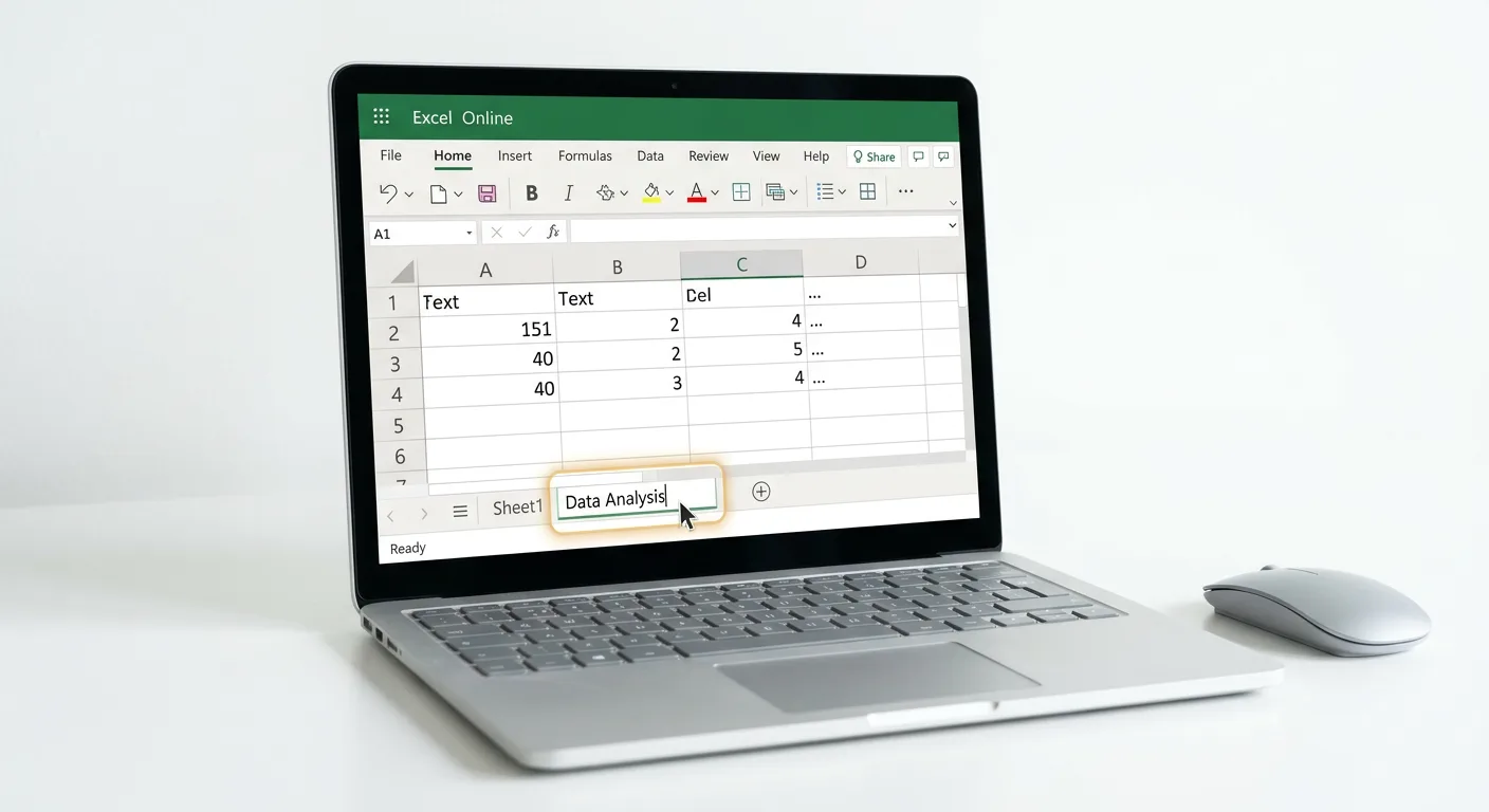 Переименование листов Excel-файла онлайн