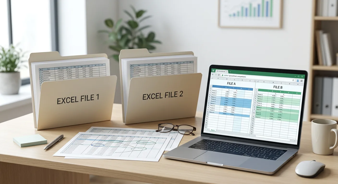 Сравнение содержимого двух Excel-файлов онлайн