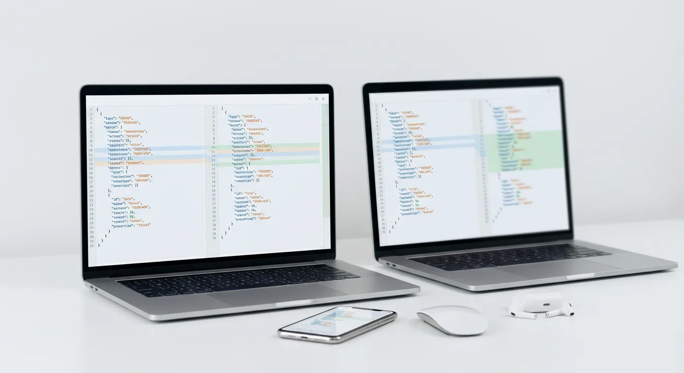 Сравнение двух JSON-файлов онлайн
