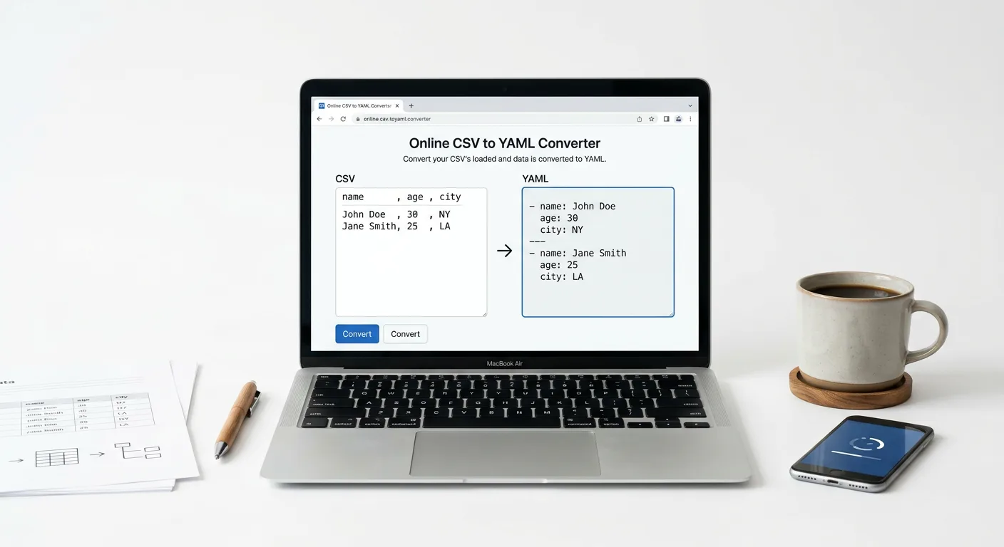Конвертер CSV в YAML онлайн