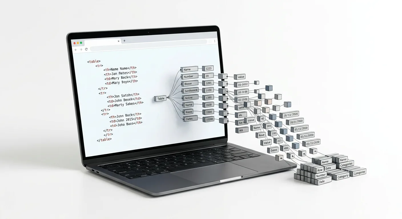 Конвертер HTML-таблицы в данные
