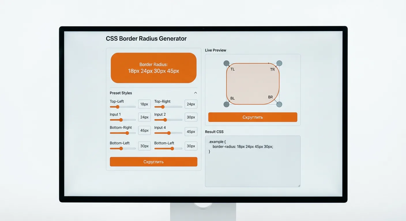 Генератор CSS Border Radius